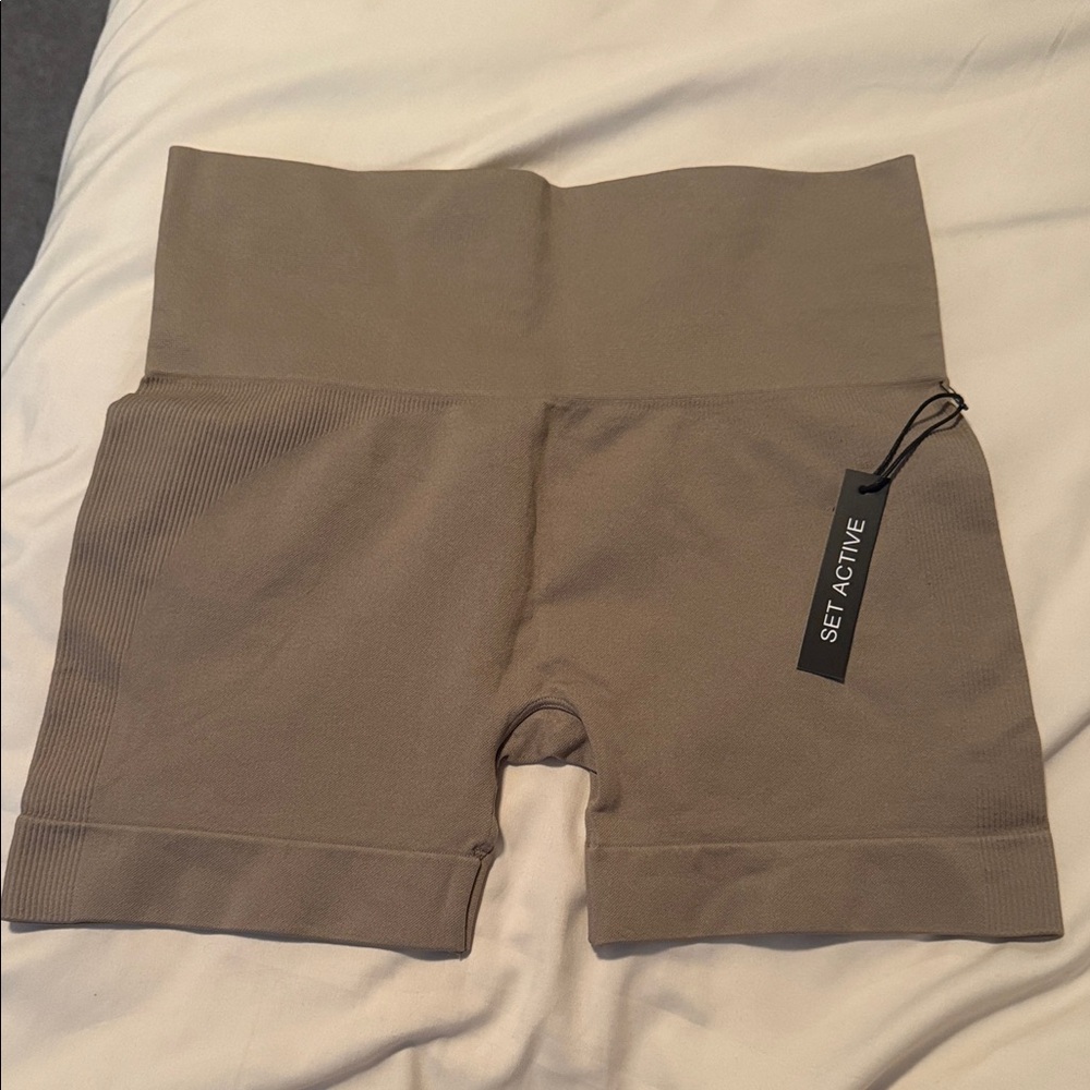 NWT SET Active - Taupe Gray Shorts